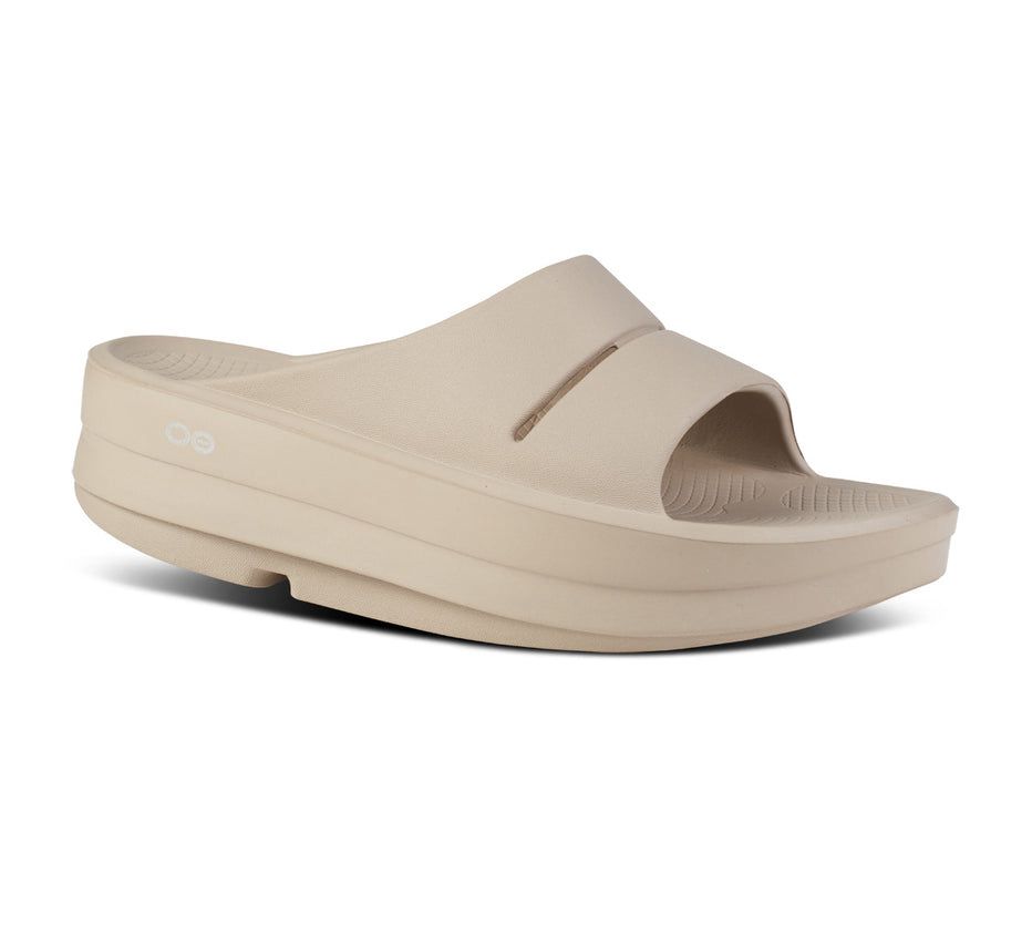 Oofos Women's Oomega Ooahh - Slide Brown Grey ( MGUXS-1543 )